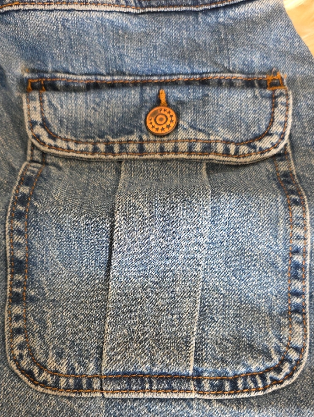 TRF Zara Light Blue Button-Front Denim Mini Skirt S - Picture 4 of 5
